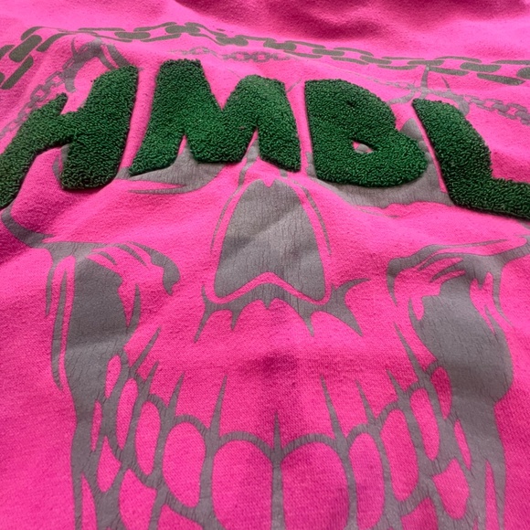 HMBL STAY HMBL Women's Full Zip Skull Hoodie, Women's, Size XS, Pink, Sweatshirt - Picture 15 of 16